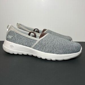 Womens SKECHERS GOwalk Joy Soft Take Gray Slip On Shoes / Size 8